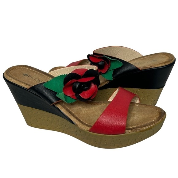 Patrizia By Spring Step Flowerette Wedge Sandals - Picture 1 of 15